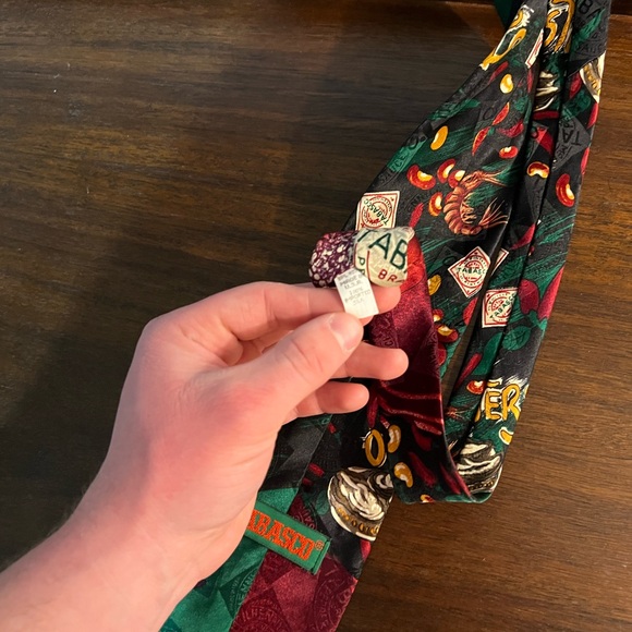 Tabasco Brand Red and Green Men's Tie - Picture 3 of 3